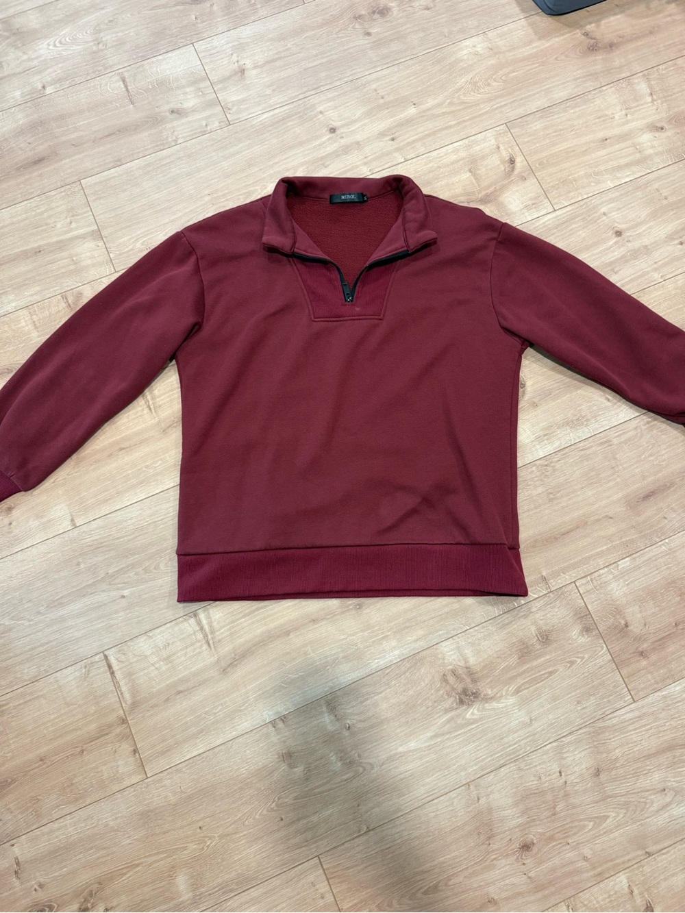 Women's Maroon Quarter-Zip Pullover Sweatshirt